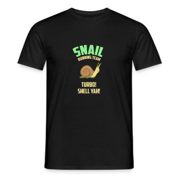 Escargot équipe en cours - escargot - cadeau - T-shirt homme - noir - Devant - AI Model Male 178 light (178cm)