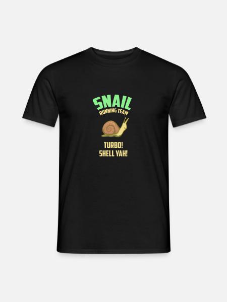 Snail Running Team - Schnecke - Geschenk - Männer T-Shirt - Schwarz