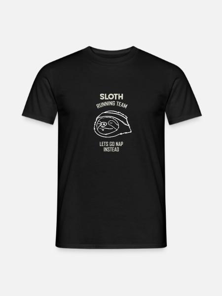 Sloth - Run - Team - Gift - Men's T-Shirt - black