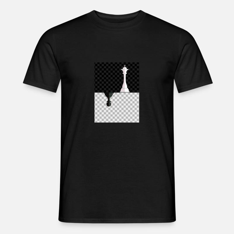 Schachmatt Dame König Bauer Schach - Männer T-Shirt - Schwarz