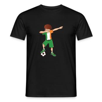 Dab Dabbing Irlande football joueur de maillot de football - T-shirt homme - noir - Devant - AI Model Male 178 light (178cm)