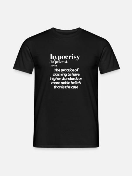 hykleri betydning - T-skjorte herre - svart