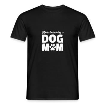 Chien maman - Conception d'amoureux des chiens - T-shirt homme - noir - Devant - AI Model Male 178 light (178cm)