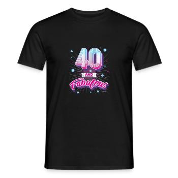 40 Years 40 Birthday 1978 Gift - Men's T-Shirt - black - Front - AI Model Male 178 light (178cm)