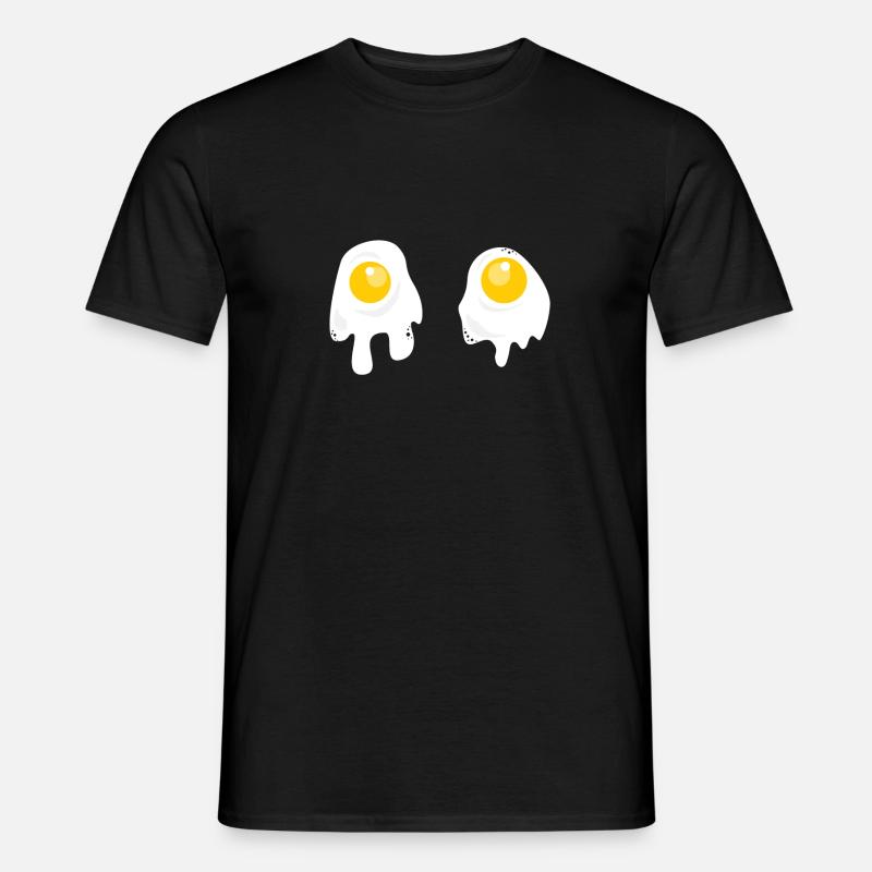 Fried Eggs - Breakfast - Männer T-Shirt - Schwarz