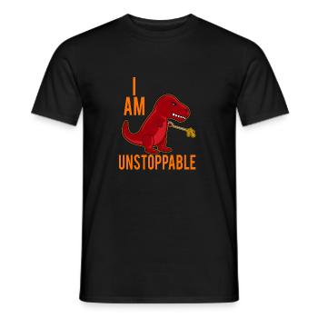 T-Rex Je ne m'arrête pas Drôle - T-shirt homme - noir - Devant - AI Model Male 178 light (178cm)