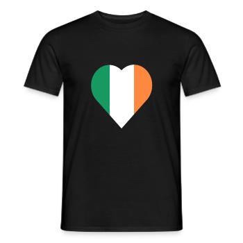 Irland Liebesherz - Männer T-Shirt - Schwarz - Vorne - AI Model Male 178 light (178cm)