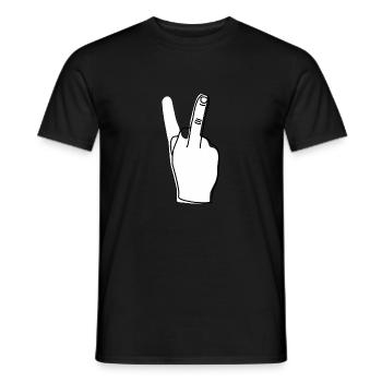 Donner le doigt - Provocateur sarcastique - T-shirt homme - noir - Devant - AI Model Male 178 light (178cm)