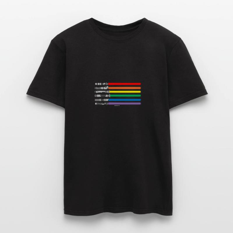 Cadeau de bannière LGBT PRIDE épée laser T-shirt homme