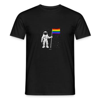 Astronaute LGTB Pride / Gay / Cadeau - T-shirt homme - noir - Devant - AI Model Male 178 light (178cm)