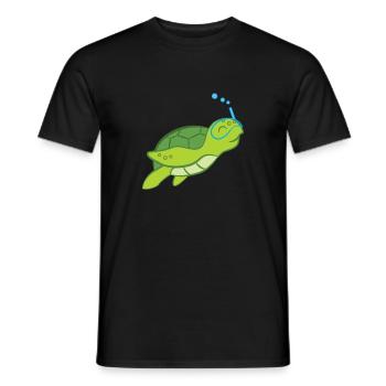 Turtle - Turtle Lover - Turtles - Men's T-Shirt - black - Front - AI Model Male 178 light (178cm)