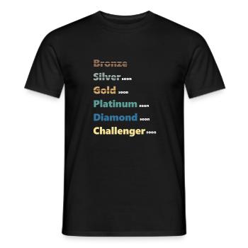 Rangliste Elo Platin - Männer T-Shirt - Schwarz - Vorne - AI Model Male 178 light (178cm)
