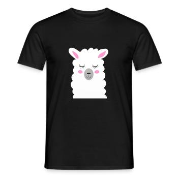 Lama - T-shirt homme - noir - Devant - AI Model Male 178 light (178cm)