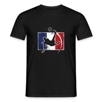 Frankreich Fußball Geschenkidee Mannschaft - Männer T-Shirt - Schwarz - Vorne - AI Model Male 178 light (178cm)