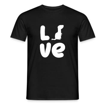 Frettchenfreund - Frettchen - Liebe - Geschenk - Männer T-Shirt - Schwarz - Vorne - AI Model Male 178 light (178cm)