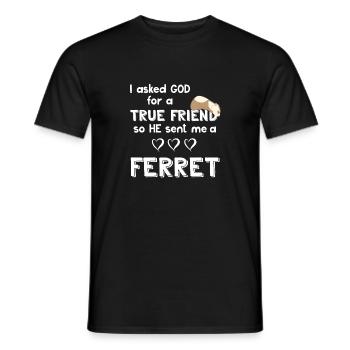 Frettchenfreund - Frettchen - Bester Freund - Männer T-Shirt - Schwarz - Vorne - AI Model Male 178 light (178cm)