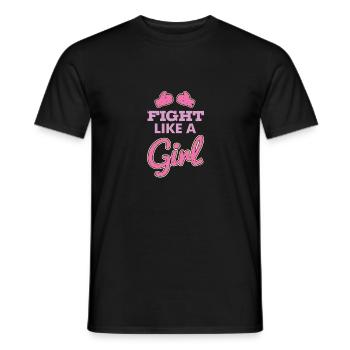 Kämpfen wie ein Mädchen - Männer T-Shirt - Schwarz - Vorne - AI Model Male 178 light (178cm)