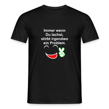 Immer wenn du lachst - Männer T-Shirt - Schwarz - Vorne - AI Model Male 178 light (178cm)
