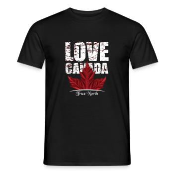 CANADA 3 - Men's T-Shirt - black - Front - AI Model Male 178 light (178cm)