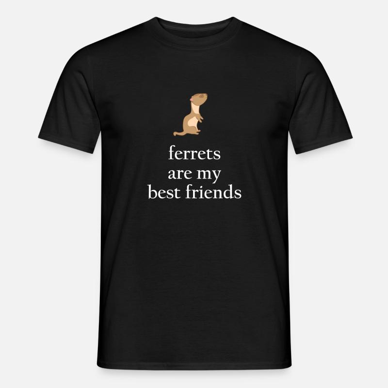 Frettchenfreund - Frettchen - Beste Freunde - Männer T-Shirt - Schwarz