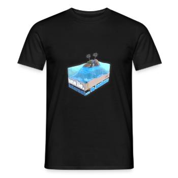 Une île, internet ... le bonheur ! - T-shirt homme - noir - Devant - AI Model Male 178 light (178cm)