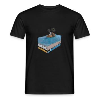 Une île, un trône ... le bonheur ! - T-shirt homme - noir - Devant - AI Model Male 178 light (178cm)