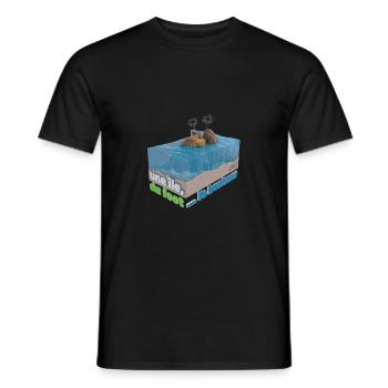Une île, du foot ... le bonheur ! - T-shirt homme - noir - Devant - AI Model Male 178 light (178cm)