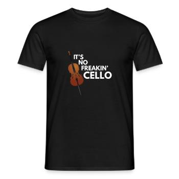 Cello - Men's T-Shirt - black - Front - AI Model Male 178 light (178cm)