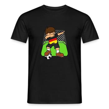 Allemagne Football Ball Dabbing Kid Football allemand - T-shirt homme - noir - Devant - AI Model Male 178 light (178cm)