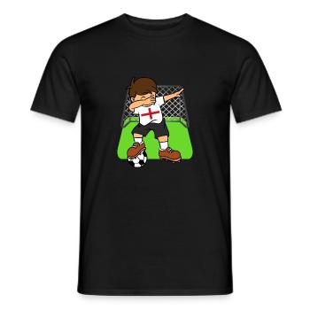 Angleterre Soccer Ball Dabbing Enfant British Football - T-shirt homme - noir - Devant - AI Model Male 178 light (178cm)