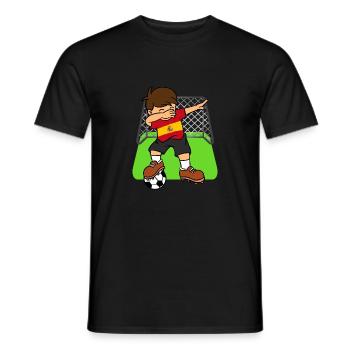 Spanien Fußball Dabbing Kid Spanier Fußball - Männer T-Shirt - Schwarz - Vorne - AI Model Male 178 light (178cm)