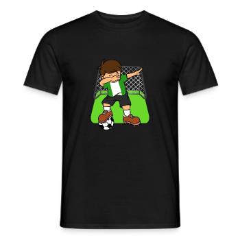 Nigeria-Fußball, der Kind Nigerian Football abtupft - Männer T-Shirt - Schwarz - Vorne - AI Model Male 178 light (178cm)