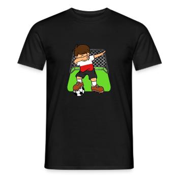 Polen-Fußball-Ball, der Kinderpolen-Fußball abtupft - Männer T-Shirt - Schwarz - Vorne - AI Model Male 178 light (178cm)