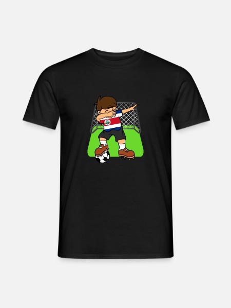 Ballon de football Costa Rica Dabbing Kid Costa Rica - T-shirt homme - noir