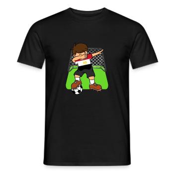 Ballon de football de l'Égypte Dabbing Kid Football égyptien - T-shirt homme - noir - Devant - AI Model Male 178 light (178cm)