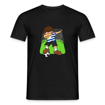 Uruguay Football Ball Dabbing Kid Football uruguayen - T-shirt homme - noir - Devant - AI Model Male 178 light (178cm)