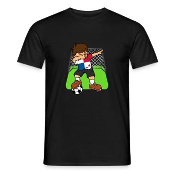 Panama-Fußball, der Kinderpanama-Fußball abtupft - Männer T-Shirt - Schwarz - Vorne - AI Model Male 178 light (178cm)