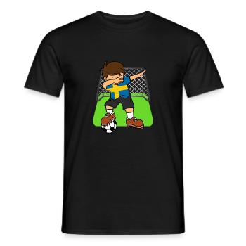 Suède Soccer Ball Dabbing Kid Suédois Football - T-shirt homme - noir - Devant - AI Model Male 178 light (178cm)