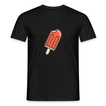 Summer again - ice cream - gift - Men's T-Shirt - black - Front - AI Model Male 178 light (178cm)