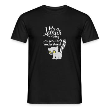 Lemur - Lemurs - Lemurs T-Shirt - Lemurfan - Men's T-Shirt - black - Front - AI Model Male 178 light (178cm)