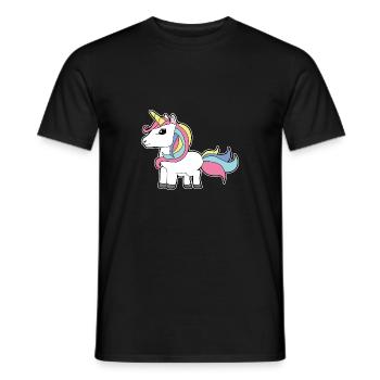 Unicorn colorful hair rainbow baby gift idea - Men's T-Shirt - black - Front - AI Model Male 178 light (178cm)