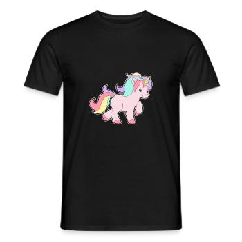 Einhorn Tussi Baby bunte Haare Geschenk Idee - Männer T-Shirt - Schwarz - Vorne - AI Model Male 178 light (178cm)