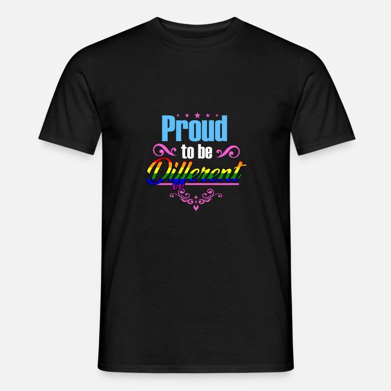 Proud to be Different - Männer T-Shirt - Schwarz
