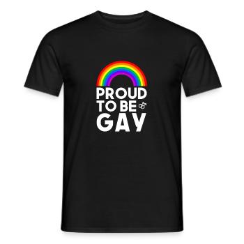 Proud to be gay - Männer T-Shirt - Schwarz - Vorne - AI Model Male 178 light (178cm)