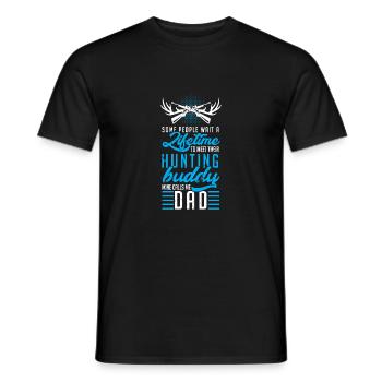 Daddy hunter - Men's T-Shirt - black - Front - AI Model Male 178 light (178cm)