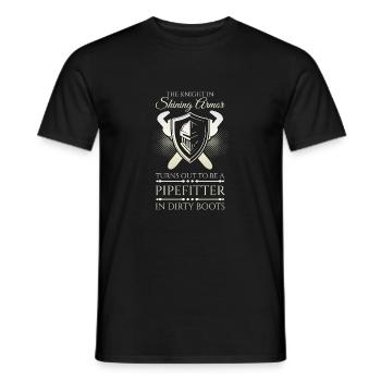 Pipefitter Knight - Männer T-Shirt - Schwarz - Vorne - AI Model Male 178 light (178cm)