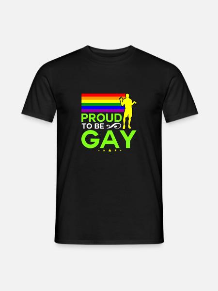 Proud to be gay - Men's T-Shirt - black