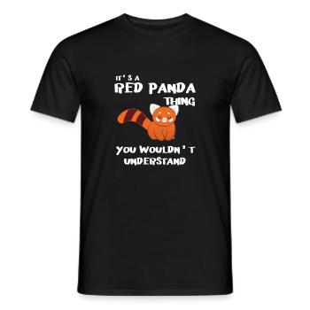 Red Panda - Cat Bear - Panda lover - Panda - Men's T-Shirt - black - Front - AI Model Male 178 light (178cm)