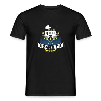 Hunt to feed my family - Men's T-Shirt - black - Front - AI Model Male 178 light (178cm)