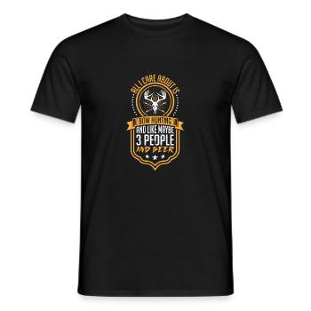 Chasse à l'arc - T-shirt homme - noir - Devant - AI Model Male 178 light (178cm)